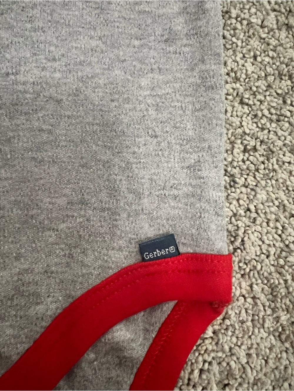 Gerber Chiefs 'Touchdown' Football Sports Grey & Red Long-Sleeve One-Piece 18M - Picture 2 of 5